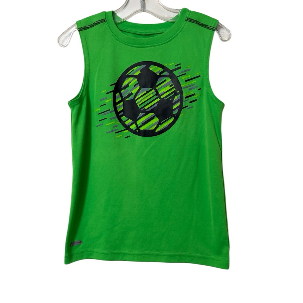 Green Kids Sleeveless Soccer Top Size 5/6